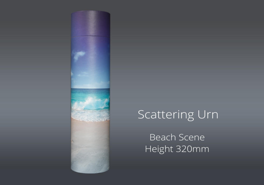 Beach Scene Scattering Urn