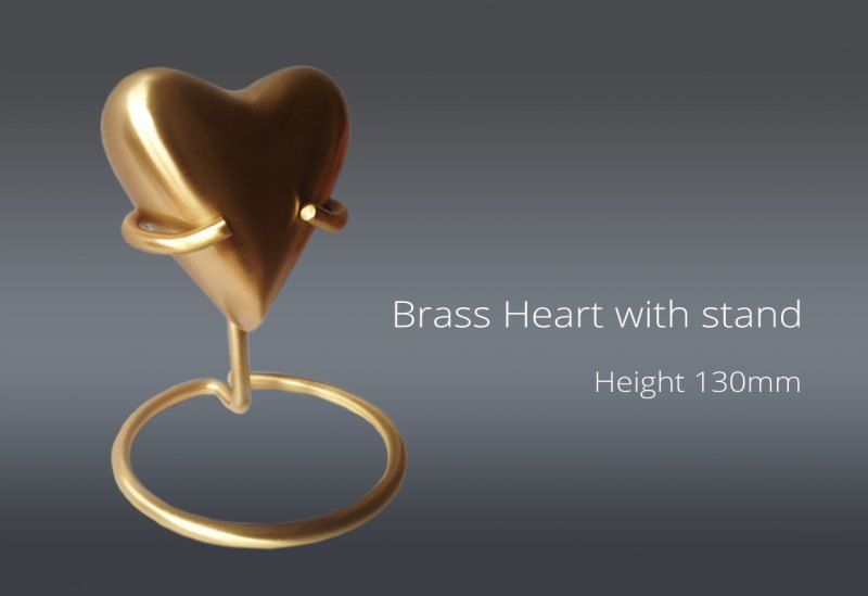 Brass Heart with stand